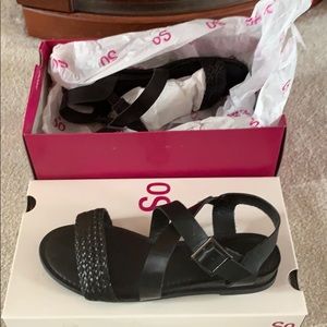 Ladies black sandals